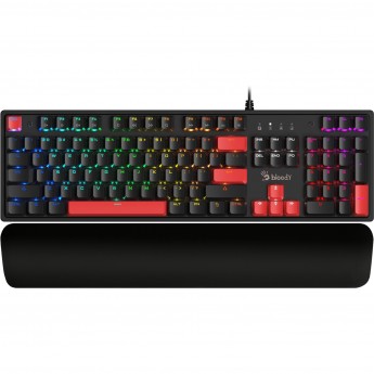Клавиатура A4TECH BLOODY S515R FIRE BLACK механическая черный USB FOR GAMER LED подставка для запястий Клавиатура A4TECH BLOODY S515R FIRE BLACK механическая черный USB FOR GAMER LED подставка для запястий